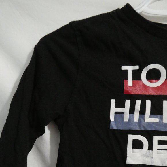TOMMY HILFIGER, size 10 youth, black long sleeve graphic tee, GUC - Picture 4 of 15